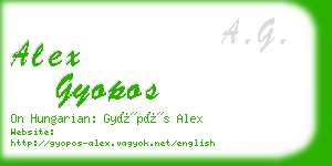 alex gyopos business card